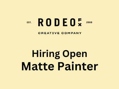 Job opening for Matte Painter at Rodeo FX