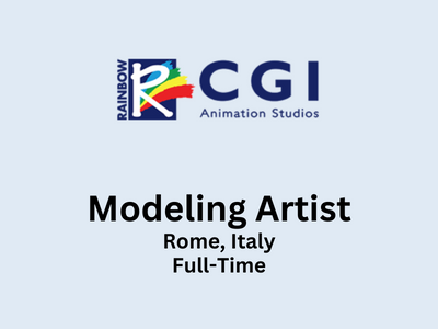 Modeling Artist required at Rainbow CGI Animation Studio