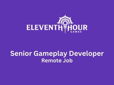 Senior Gameplay Developer required at EHG
