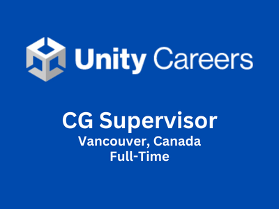 Unity is looking for a CG Supervisor 