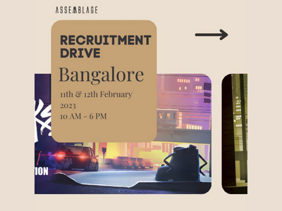 Assemblage recruitement drive for talented artists