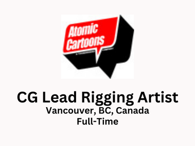 CG Lead Rigging Artist required at Atomic Cartoons