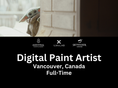 Digital Paint Artist required at Industrial Light & Magic