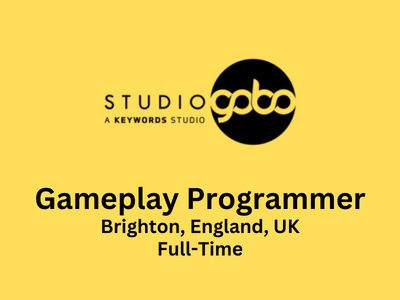 Gameplay Programmer required at Studio Gobo