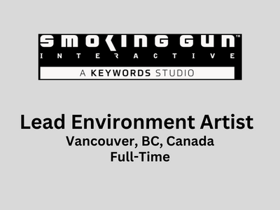 Lead Environment Artist required at Smoking Gun Interactive