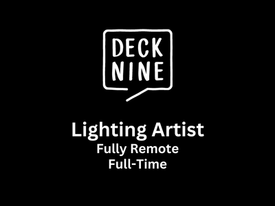 Lighting Artist required at Deck Nine Games
