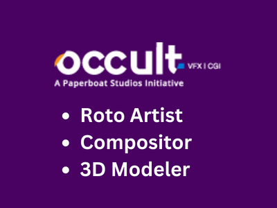 Occult Studios hiring on immediate basis