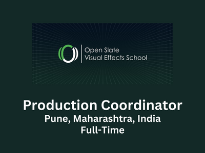 Production Coordinator required at Open Slate VFX Studio