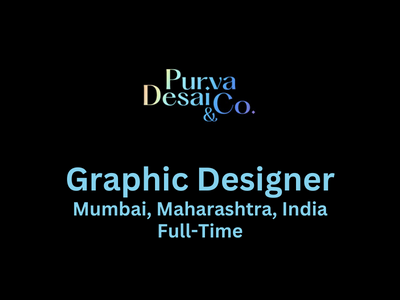 Purva Desai & Co. looking for Graphic Designer