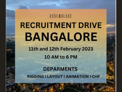 Recruitment Drive at Assemblage Entertainment 