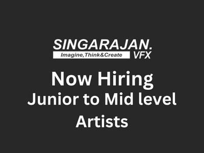 SingarajanFX looking for Junior to Mid level artists