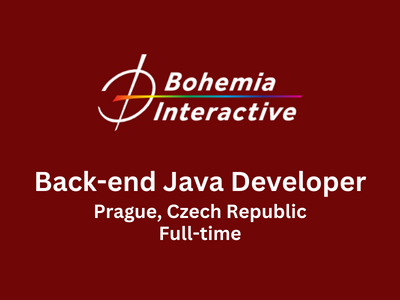 Back-end Java Developer required at Bohemia Interactive