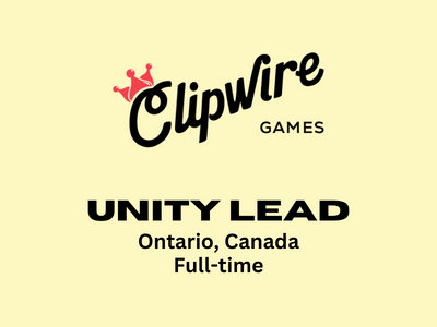 Unity Lead required at Clipwire Games