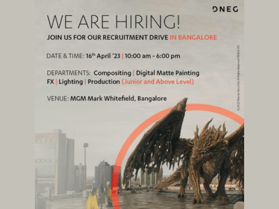 Join for DNEG Recruitment Drive at Bangalore