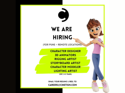 Multiple job openings at CINETISM Inc.