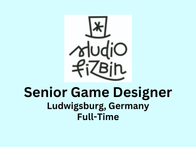 Senior Game Designer required at Studio Fizbin