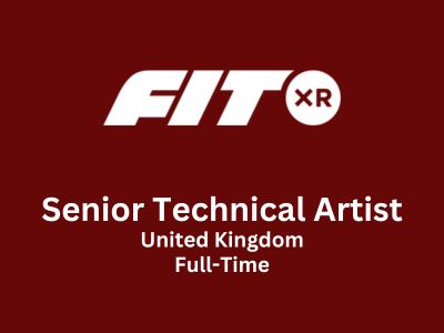 Senior Technical Artist required at FitXR