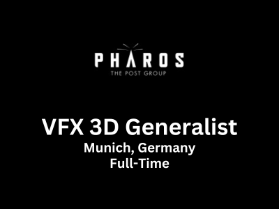 VFX (Senior) 3D Generalist required at PHAROS The Post Group