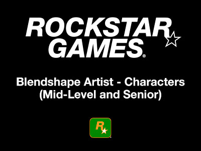 rockstar games 3d job Blendshape Artist