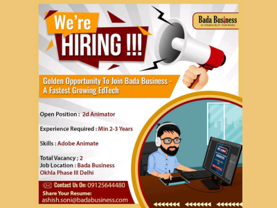 Bada Business is looking for 2D Animators