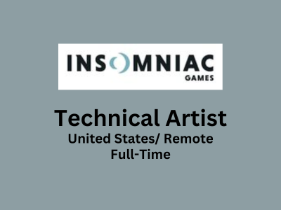Insomniac Games is looking for Technical Artist