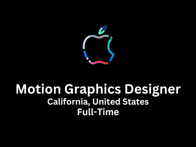 Motion Graphics Designer required at Apple