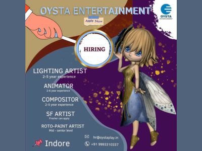 Multiple job openings at Oysta Entertainment