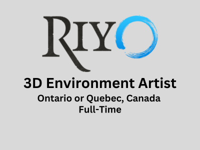 Riyo Games is looking for 3D Environment Artist