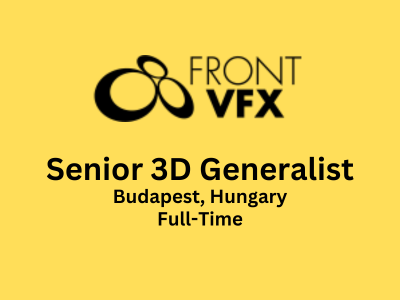 Senior 3D Generalist required at FrontVFX Studio