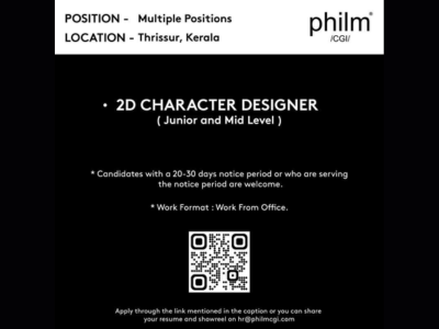 2D Character Designer required at PhilmCGI Studio