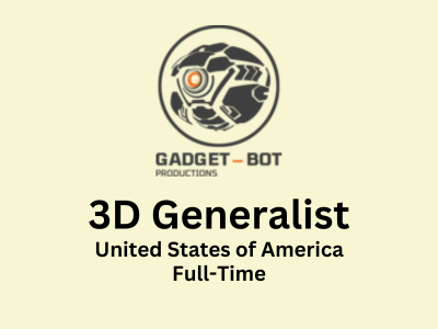3D Generalist required at Gadget-Bot games studio