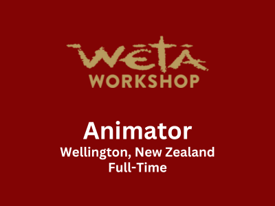 Animator required at Wētā Workshop Game Studio