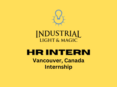 Industrial Light & Magic is hiring HR Intern