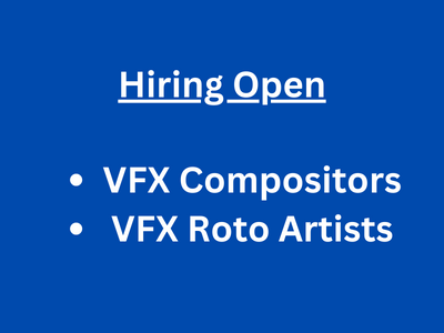 Job opening for VFX department jobs