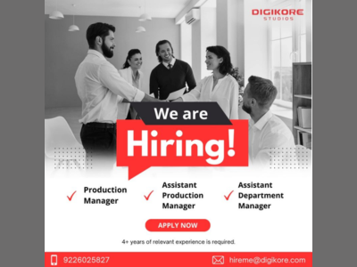 Latest job openings at Digikore Studios for Managers