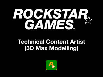 3ds Max Modelling job opening rockstar