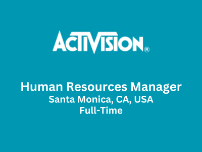 Human Resources Manager required at Activision