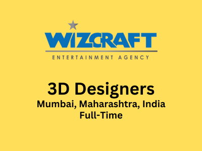 Job openings for 3D Designers at Wizcraft