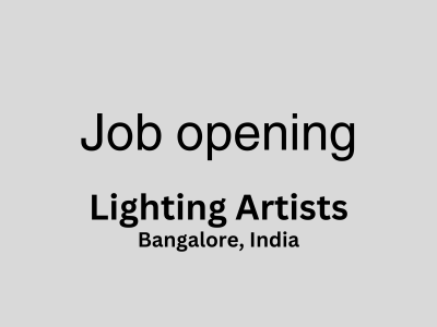 Latest job opening for Lighting Artists