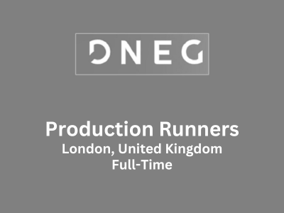 DNEG is hiring for the job of Production Runners
