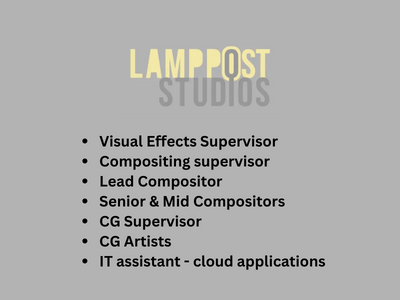 Latest job openings at Lamppost Studios