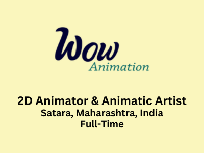 Latest job openings for 2D Animators at Wow Animation