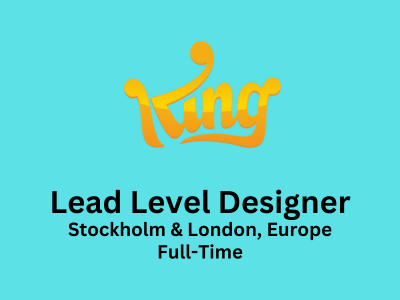 Lead Level Designer required at King games studio