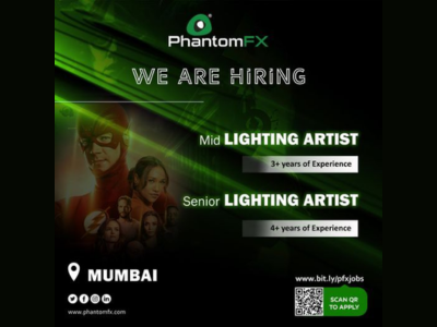 PhantomFX studio is looking for Lighting Artists