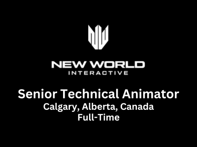 Senior Technical Animator required at New World Interactive