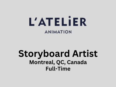 Storyboard Artist required at L’Atelier Animation