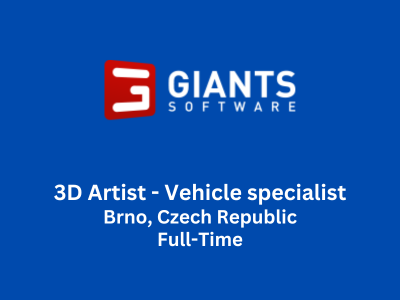 GIANTS Software is hiring 3D Artist - Vehicle specialist