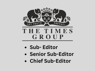 Hyderabad Times is hiring for the roles of Editors