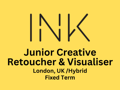 Junior Creative Retoucher & Visualiser required at INK