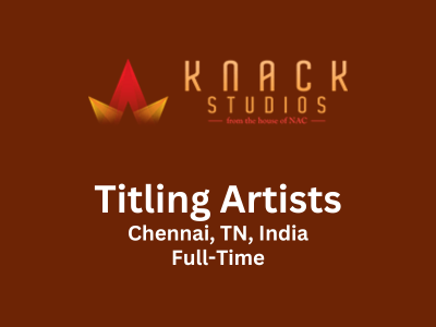 Knack Studio is looking for Titling Artists